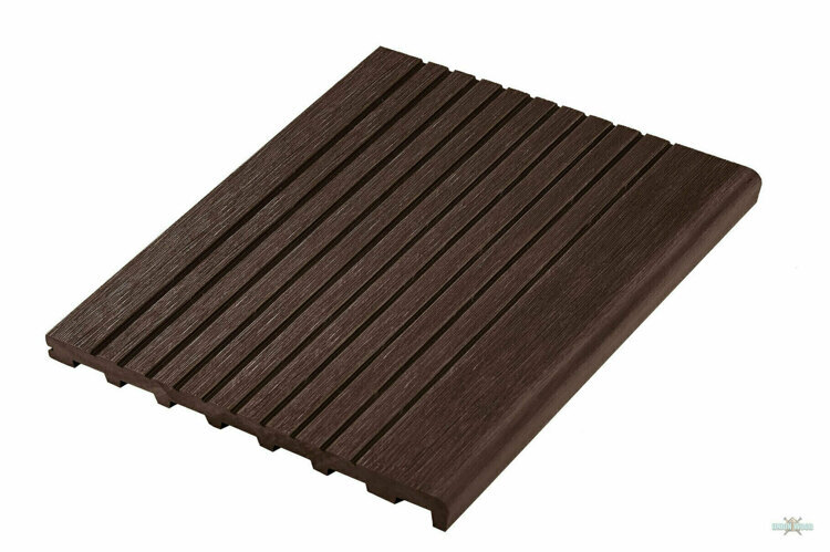 Ступень из ДПК полнотелая Rusdecking Unodeck Scala Венге