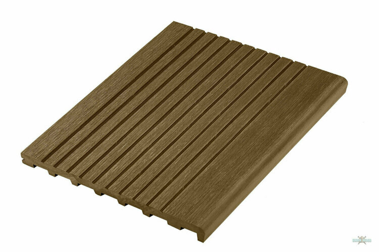 Ступень из ДПК полнотелая Rusdecking Unodeck Scala Орех