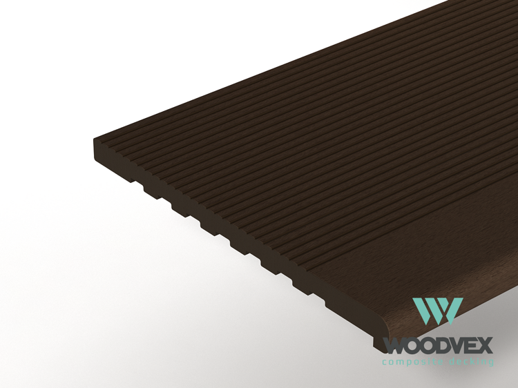 Ступень из ДПК полнотелая Woodvex Венге