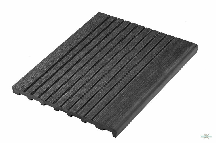 Ступень из ДПК полнотелая Rusdecking Unodeck Scala Графит