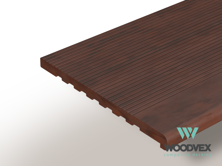 Ступень из ДПК полнотелая Woodvex Венге Colorite